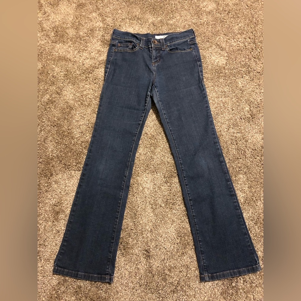 DKNY SOHO Jean Bootcut Denim Women's 4R Cotton Blend Mid Rise 5-Pocket Dark Wash